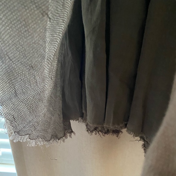 Jarbo Brown Boho Linen Midi Skirt - Picture 6 of 8